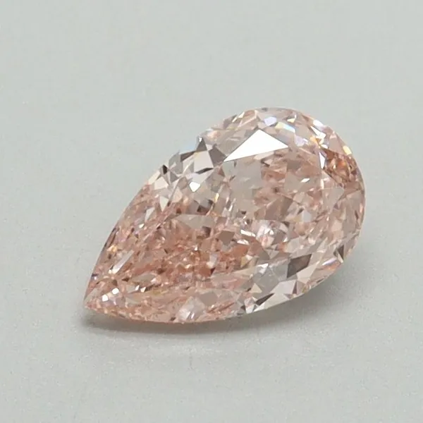 0.53ct PEAR Fancy Intense Pink VS1 Coloured Lab diamond