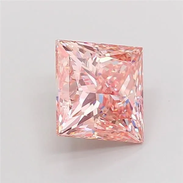 3.01ct PRINCESS Fancy Intense Pink VS1 Coloured Lab diamond