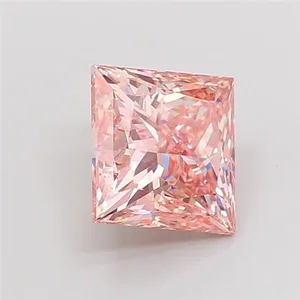 3.01ct PRINCESS Fancy Intense Pink VS1 Coloured Lab diamond