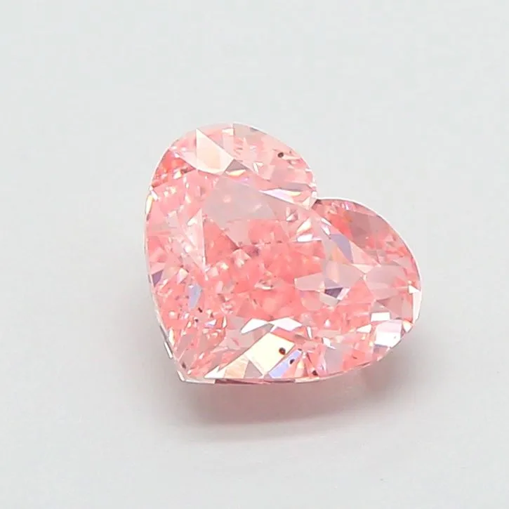 1.50ct HEART Fancy Vivid Pink VS2 Coloured Lab diamond