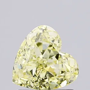 1.06ct HEART Fancy Yellow VS1 Coloured Lab diamond