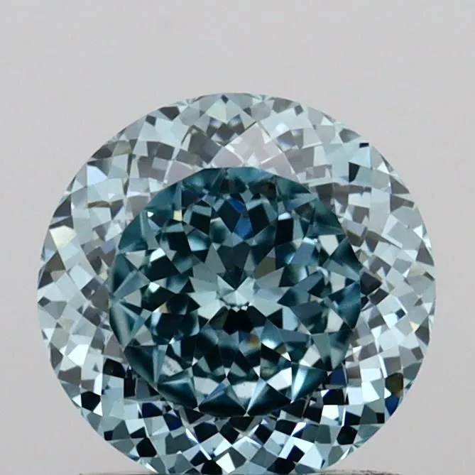 1.01ct ROUND Fancy Vivid Blue VS1 Coloured Lab diamond