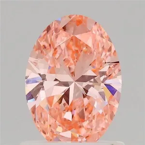 0.87ct OVAL Fancy Vivid Pink VVS2 Coloured Lab diamond