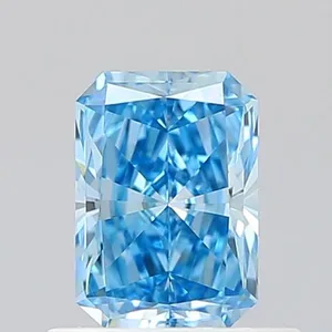 0.65ct RADIANT Fancy Vivid Blue VVS2 Coloured Lab diamond