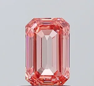 1.06ct EMERALD Fancy Intense Pink VS2 Coloured Lab diamond