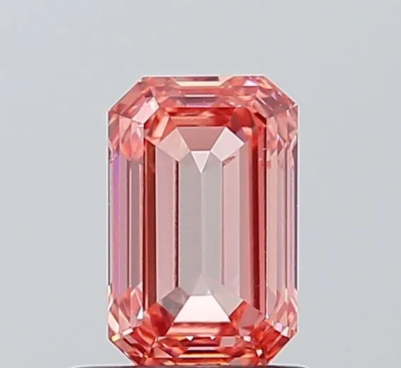 1.06ct EMERALD Fancy Intense Pink VS2 Coloured Lab diamond