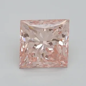 1.8ct PRINCESS Fancy Intense Pink VS1 Coloured Lab diamond