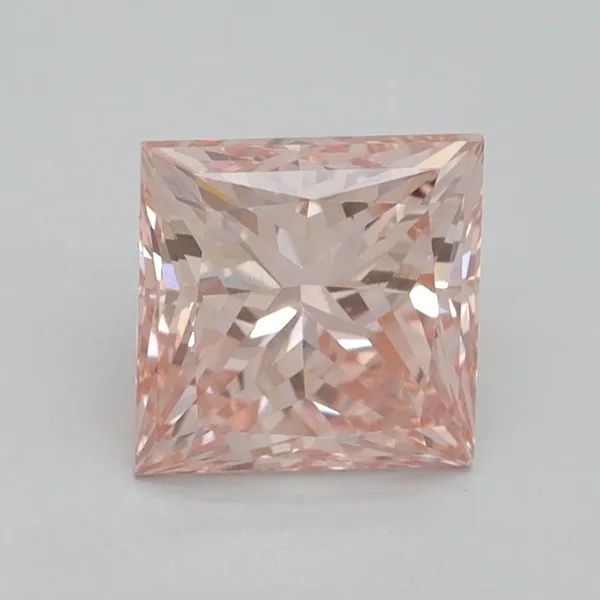 1.8ct PRINCESS Fancy Intense Pink VS1 Coloured Lab diamond