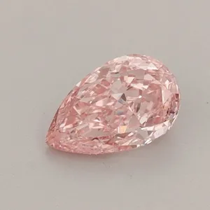 0.47ct PEAR Fancy Vivid Pink VS2 Coloured Lab diamond