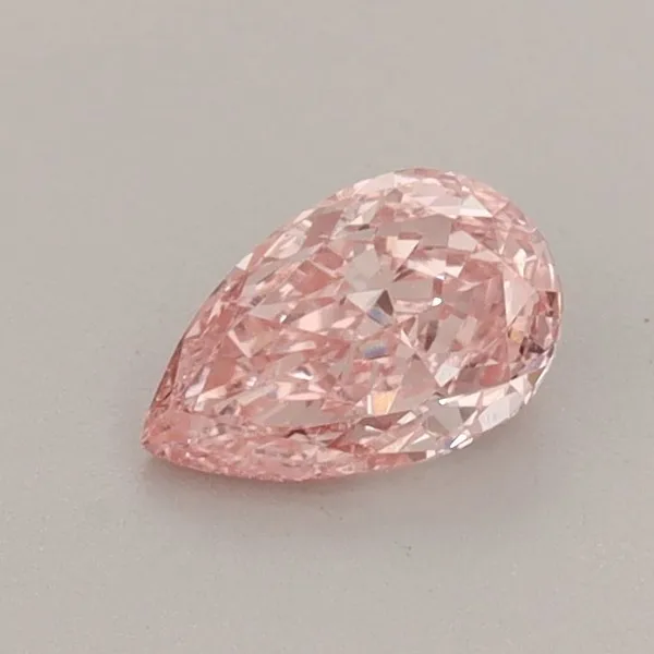 0.47ct PEAR Fancy Vivid Pink VS2 Coloured Lab diamond