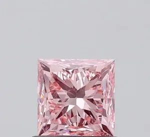 1.01ct PRINCESS Fancy Intense Pink SI1 Coloured Lab diamond