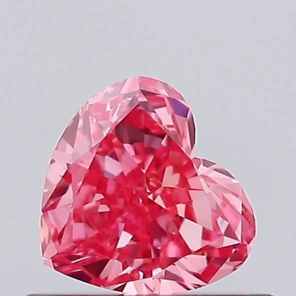 0.44ct HEART Fancy Vivid Pink VS1 Coloured Lab diamond