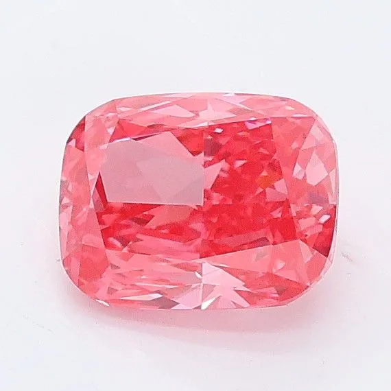1.02ct CUSHION Fancy Vivid Pink VVS2 Coloured Lab diamond