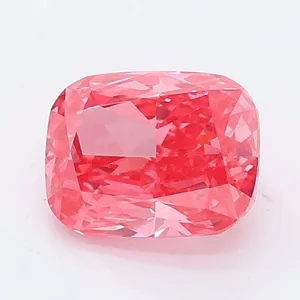 1.02ct CUSHION Fancy Vivid Pink VVS2 Coloured Lab diamond