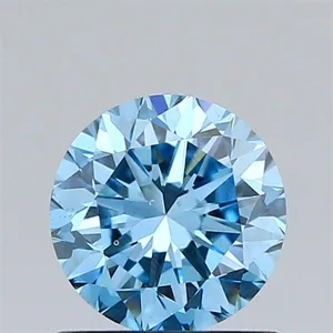 1ct ROUND Fancy Vivid Blue VS2 Coloured Lab diamond