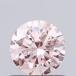 0.73ct ROUND Fancy Intense Pink VS1 Coloured Lab diamond
