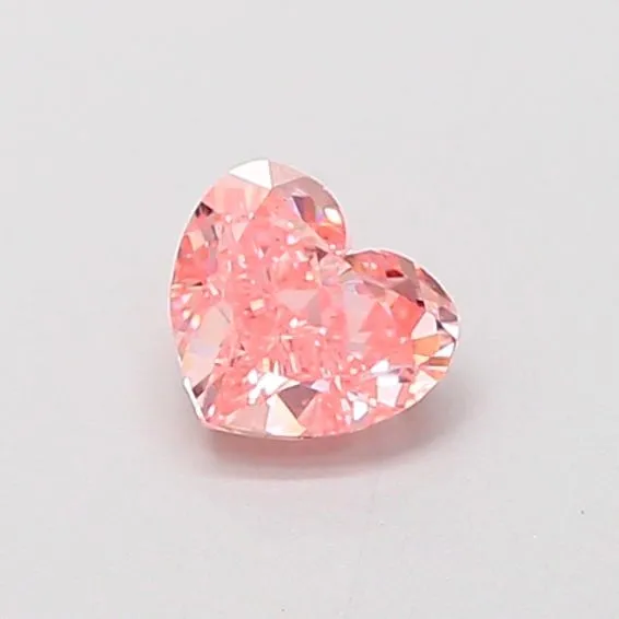 0.38ct HEART Fancy Vivid Pink VS1 Coloured Lab diamond
