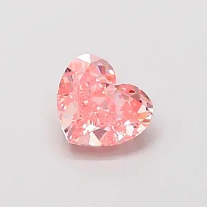 0.38ct HEART Fancy Vivid Pink VS1 Coloured Lab diamond