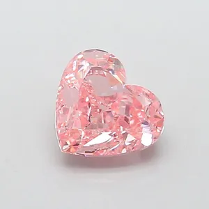 1.64ct HEART Fancy Intense Pink VVS2 Coloured Lab diamond