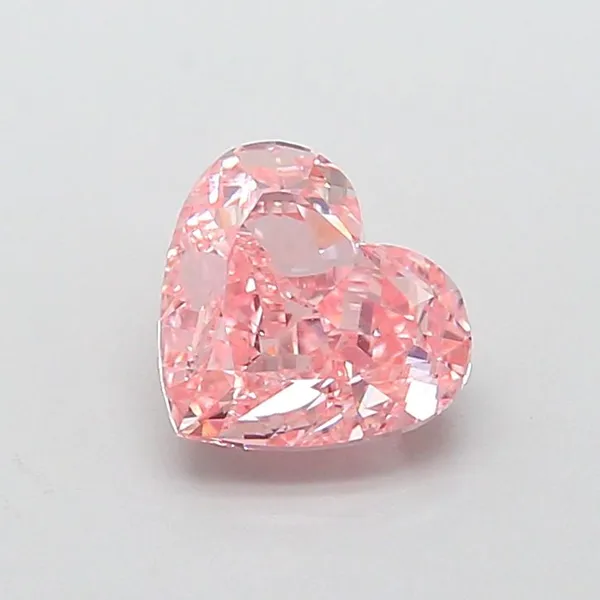 1.64ct HEART Fancy Intense Pink VVS2 Coloured Lab diamond