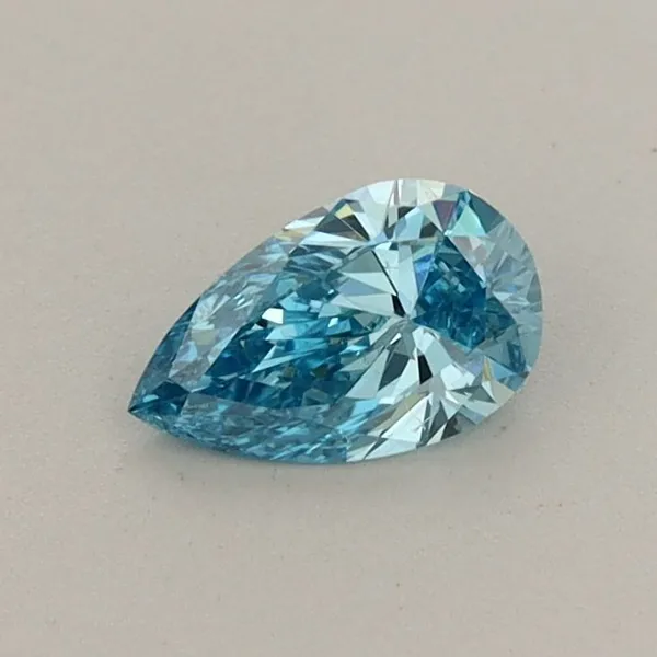 0.34ct PEAR Fancy Vivid Blue VVS2 Coloured Lab diamond
