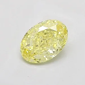 1.11ct OVAL Fancy Intense Yellow VVS2 Coloured Lab diamond