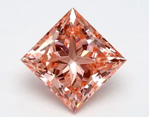3.03ct PRINCESS Fancy Vivid Pink VS2 Coloured Lab diamond