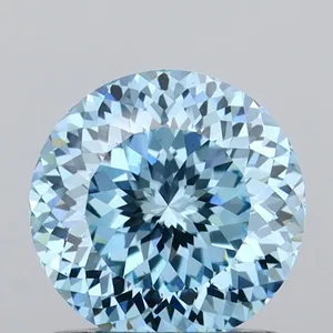 1.08ct ROUND Fancy Vivid Blue VS2 Coloured Lab diamond