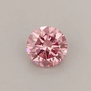 0.32ct ROUND Fancy Vivid Pink VS1 Coloured Lab diamond