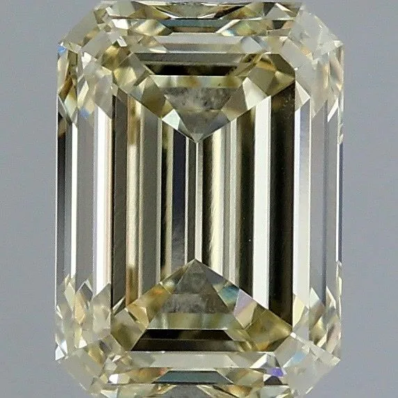 1.02ct EMERALD Fancy Light Yellow VVS2 Coloured Lab diamond