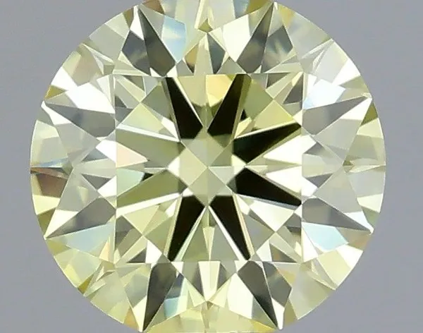 0.53ct ROUND Fancy Yellow VVS1 Coloured Lab diamond