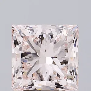 5.07ct PRINCESS Fancy Light Pink VVS2 Coloured Lab diamond