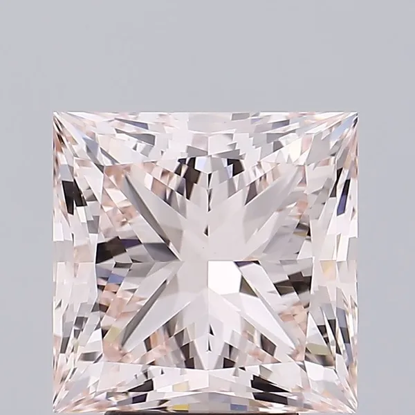 5.07ct PRINCESS Fancy Light Pink VVS2 Coloured Lab diamond