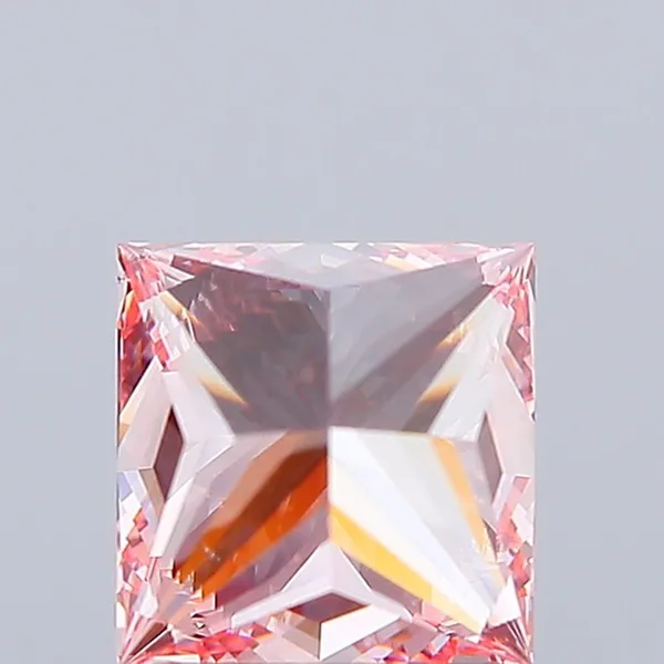 2.01ct PRINCESS Fancy Vivid Pink VS1 Coloured Lab diamond