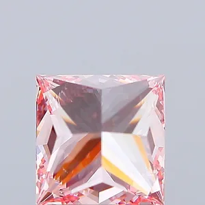 2.01ct PRINCESS Fancy Vivid Pink VS1 Coloured Lab diamond