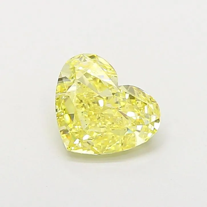1.50ct HEART Fancy Intense Yellow VS2 Coloured Lab diamond