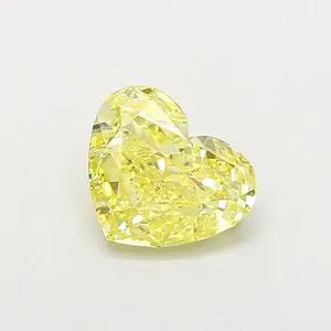 1.5ct HEART Fancy Intense Yellow VS2 Coloured Lab diamond