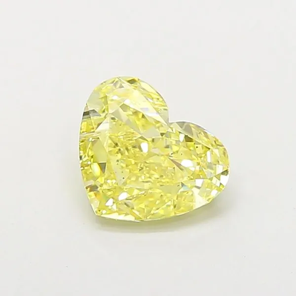 1.5ct HEART Fancy Intense Yellow VS2 Coloured Lab diamond