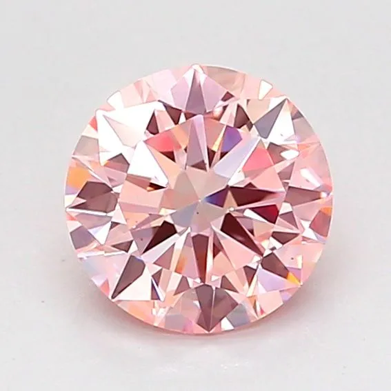 0.98ct ROUND Fancy Intense Pink VS1 Coloured Lab diamond