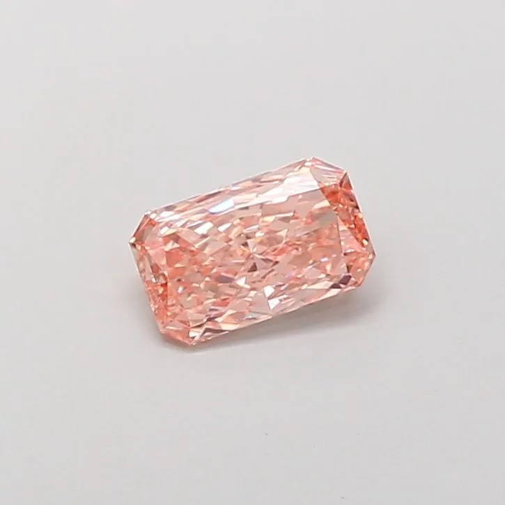0.92ct RADIANT Fancy Intense Orange Pink VVS2 Coloured Lab diamond
