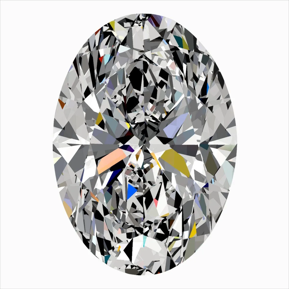 0.41ct OVAL D VS2 Natural diamond