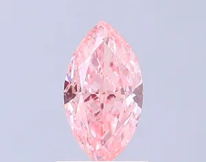 0.91ct MARQUISE Fancy Vivid Pink SI1 Coloured Lab diamond