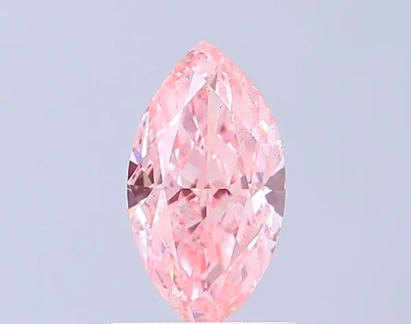 0.91ct MARQUISE Fancy Vivid Pink SI1 Coloured Lab diamond