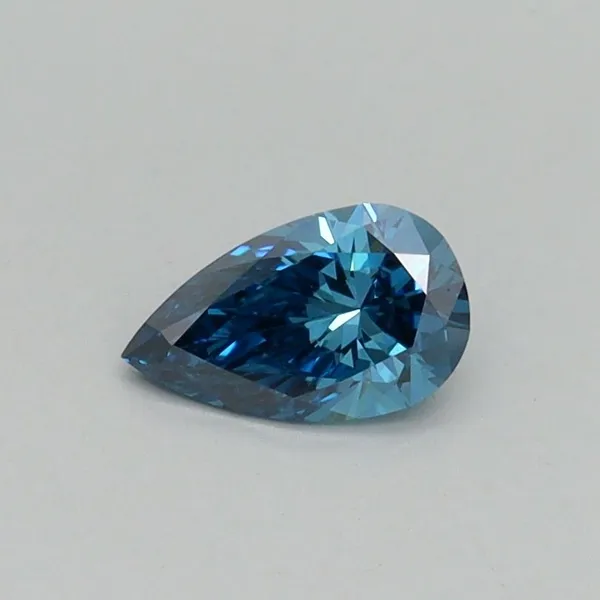 0.34ct PEAR Fancy Vivid Blue VS1 Coloured Lab diamond