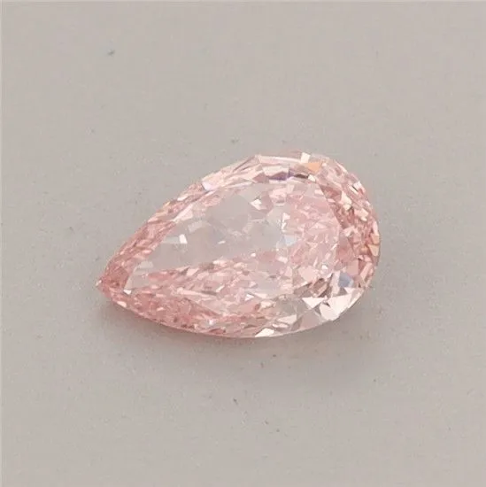 0.32ct PEAR Fancy Vivid Pink VS1 Coloured Lab diamond