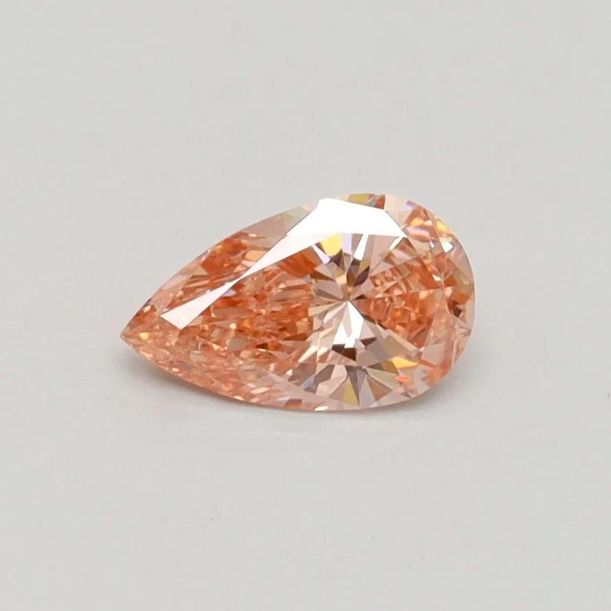 0.43ct PEAR Fancy Intense Pink VS1 Coloured Lab diamond