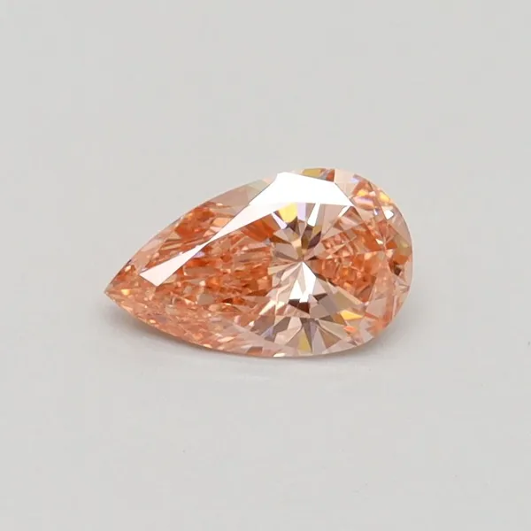 0.43ct PEAR Fancy Intense Pink VS1 Coloured Lab diamond