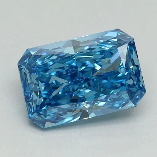1.03ct RADIANT Fancy Vivid Blue VVS2 Coloured Lab diamond