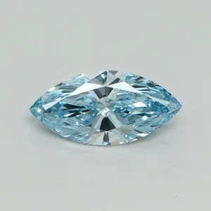1ct MARQUISE Fancy Vivid Blue VS1 Coloured Lab diamond