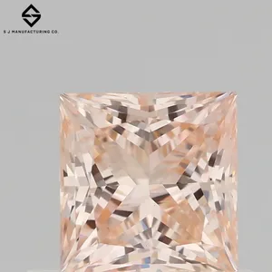 0.58ct PRINCESS Fancy Light Brownish Pink VS1 Coloured Lab diamond